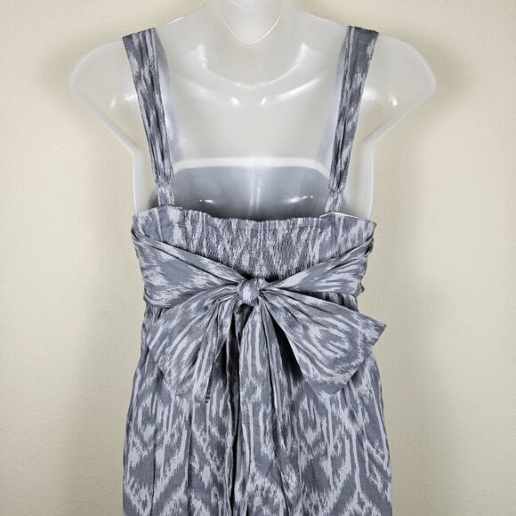 Calvin Klein Sleeveless Maxi Sundress Smocked Ruffle Bow Tie Back Cottage Size S - Picture 7 of 16